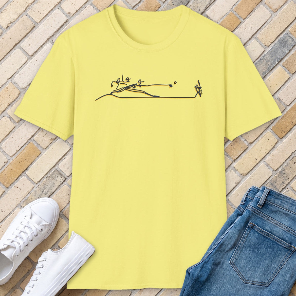 Speed Plus Extension tee - Cornsilk - front
