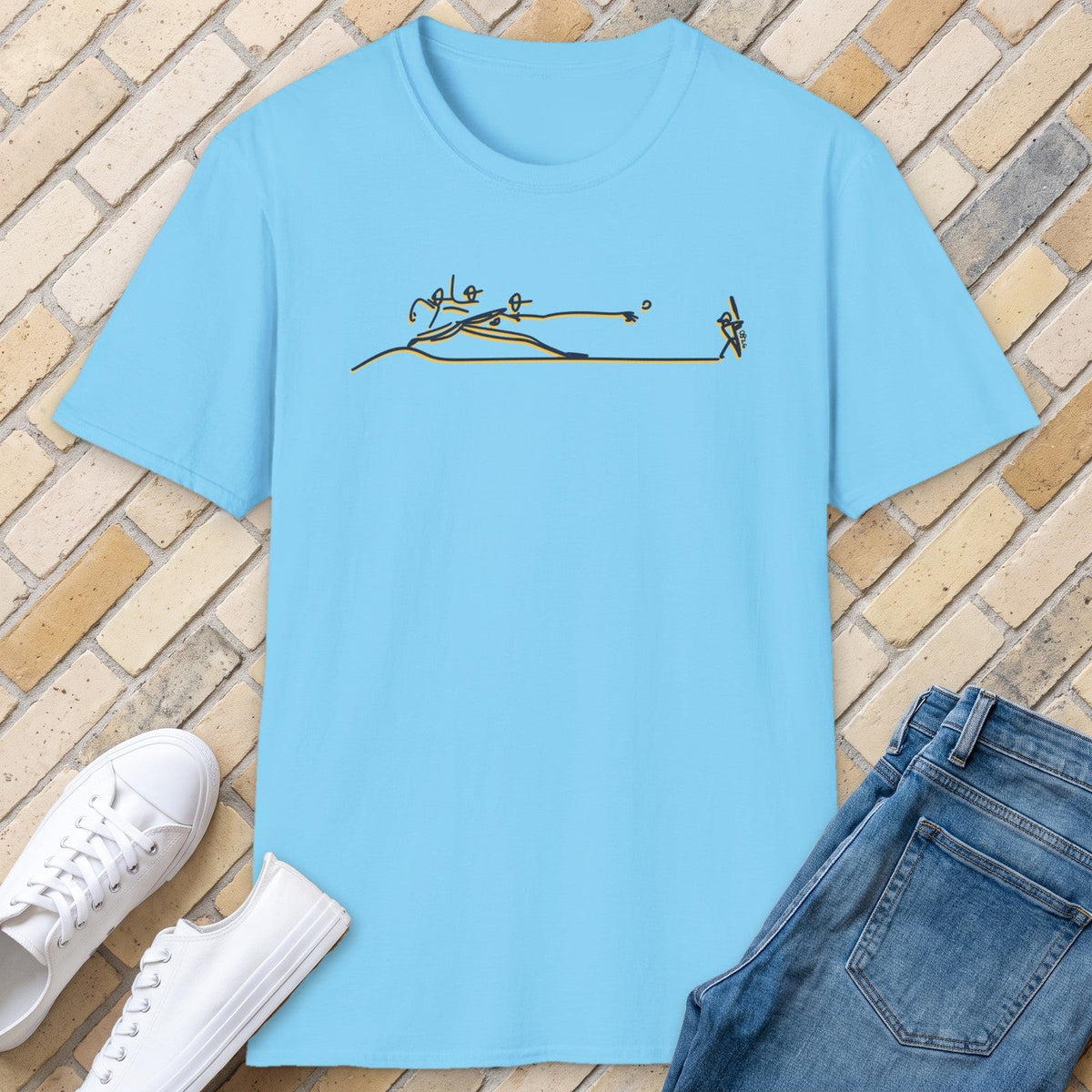 Speed Plus Extension tee - Sky - front