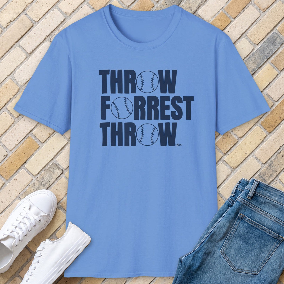 Throw Forrest Throw tee - Carolina Blue - front