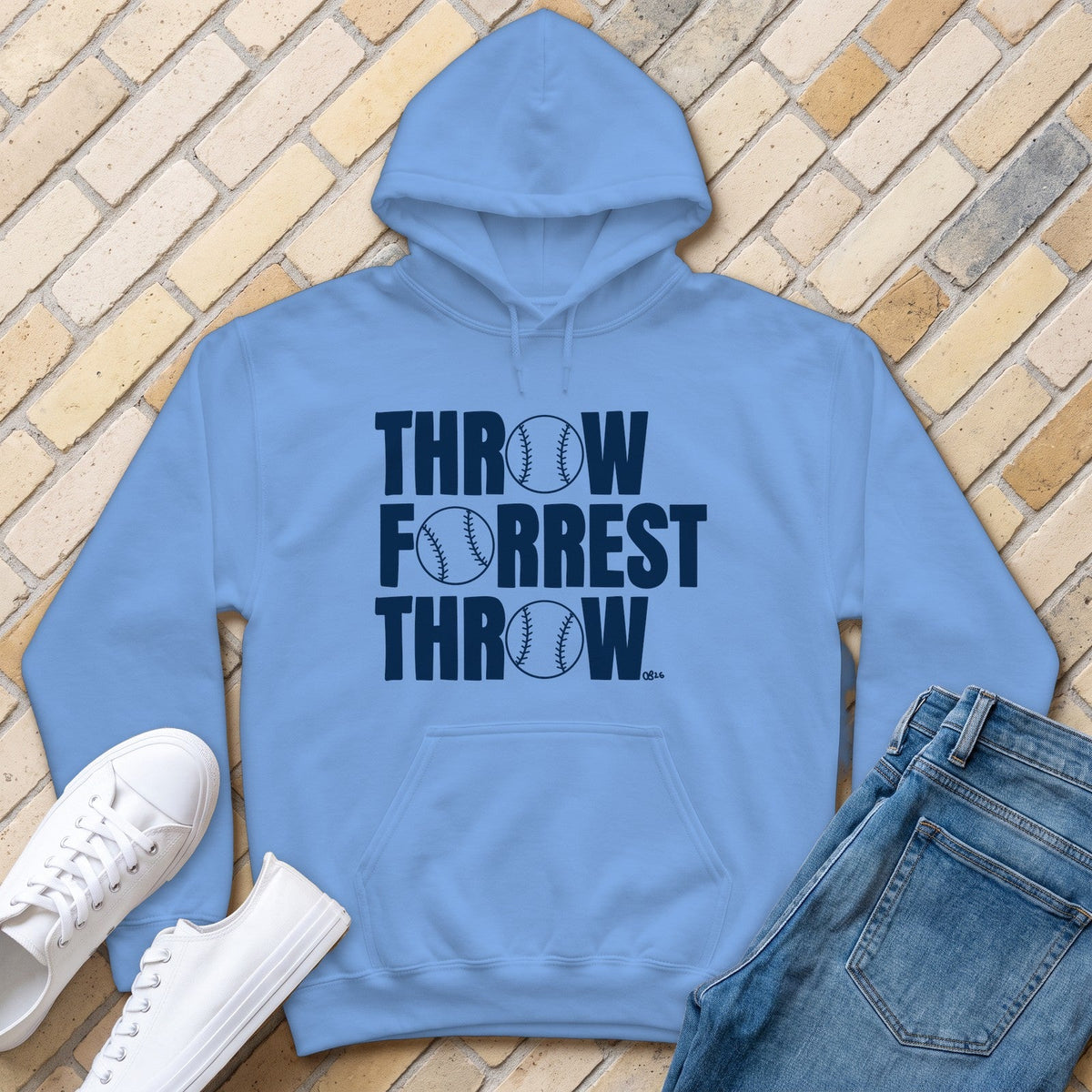 Throw Forrest Throw Hoodie - Carolina Blue - front