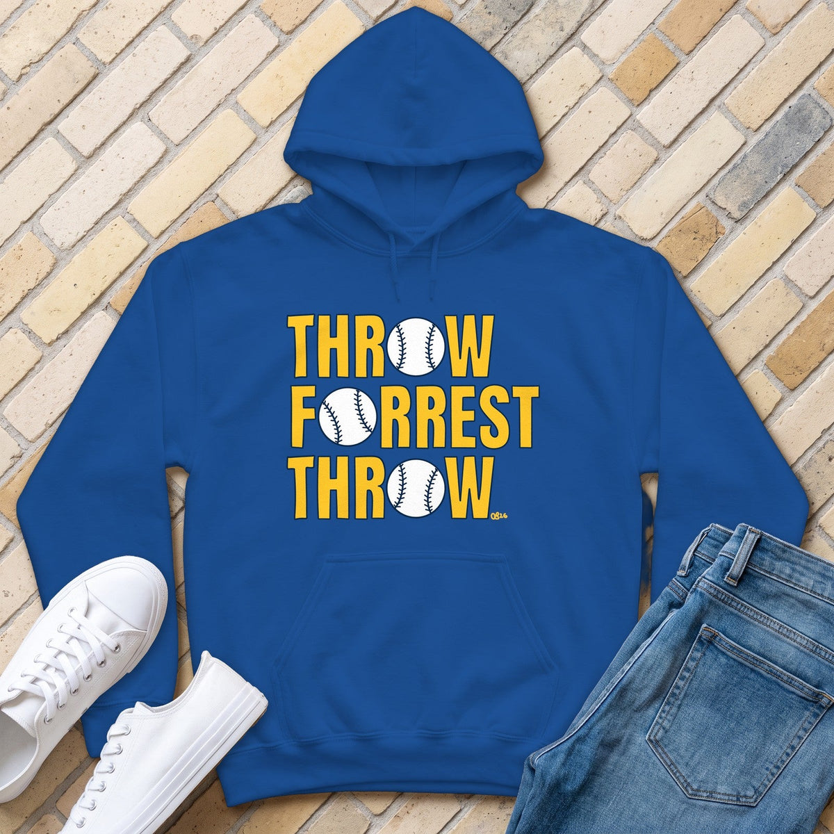 Throw Forrest Throw Hoodie - Royal - front