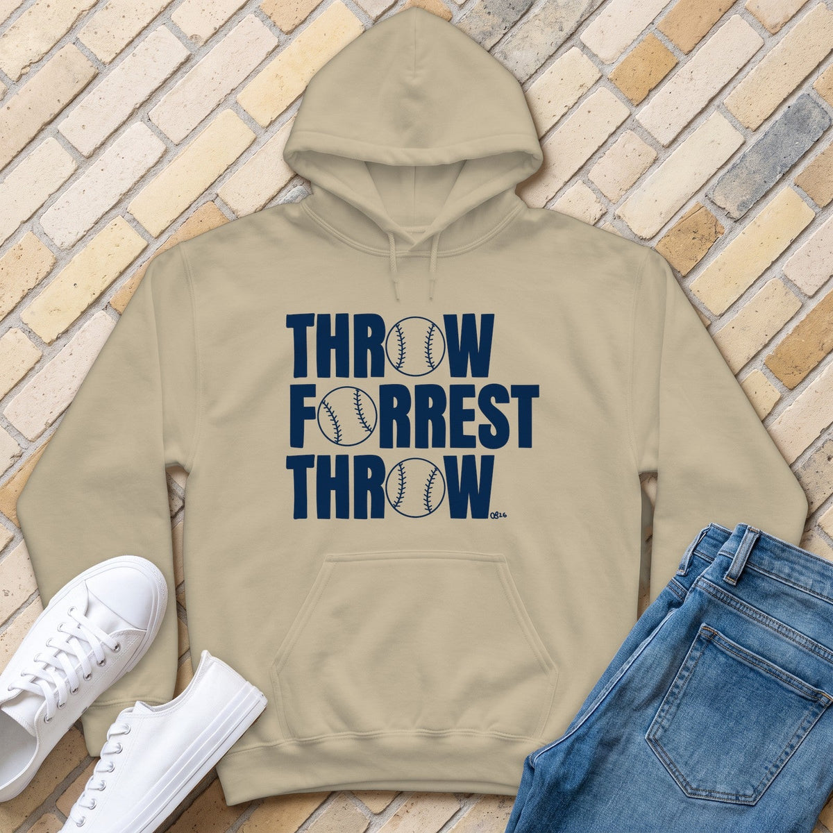 Throw Forrest Throw Hoodie - Sand - front