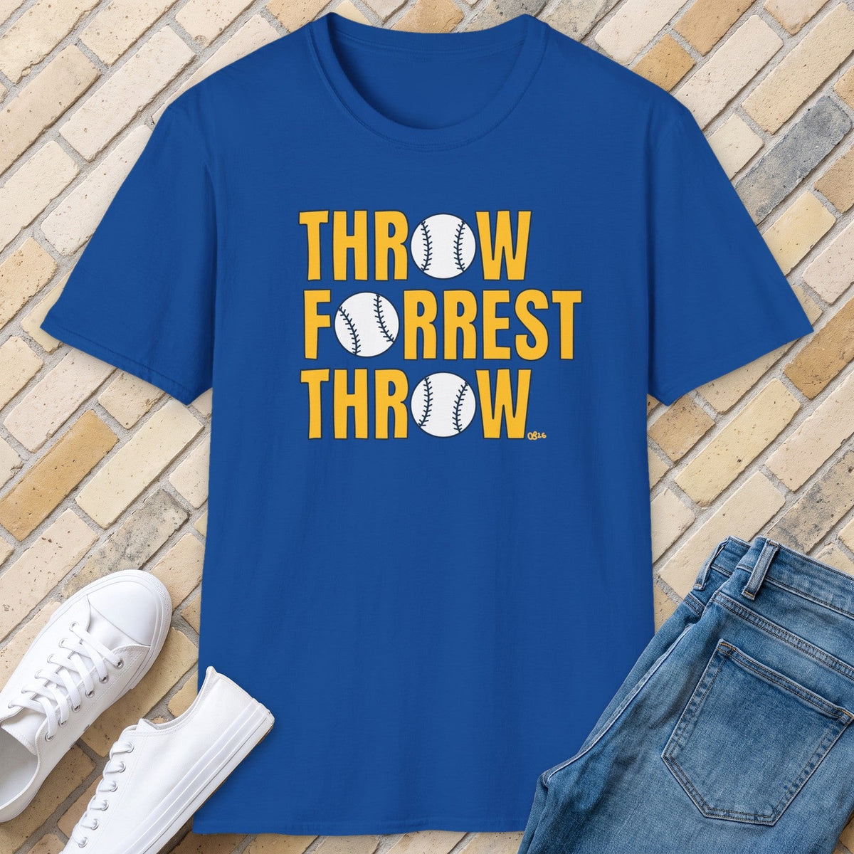 Throw Forrest Throw tee - Royal - front