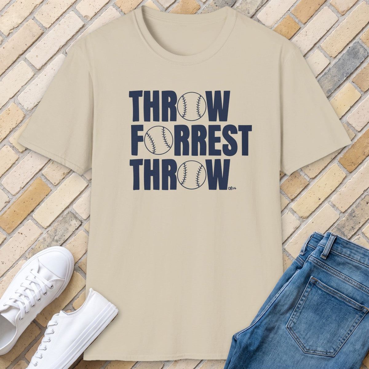Throw Forrest Throw tee - Sand - front