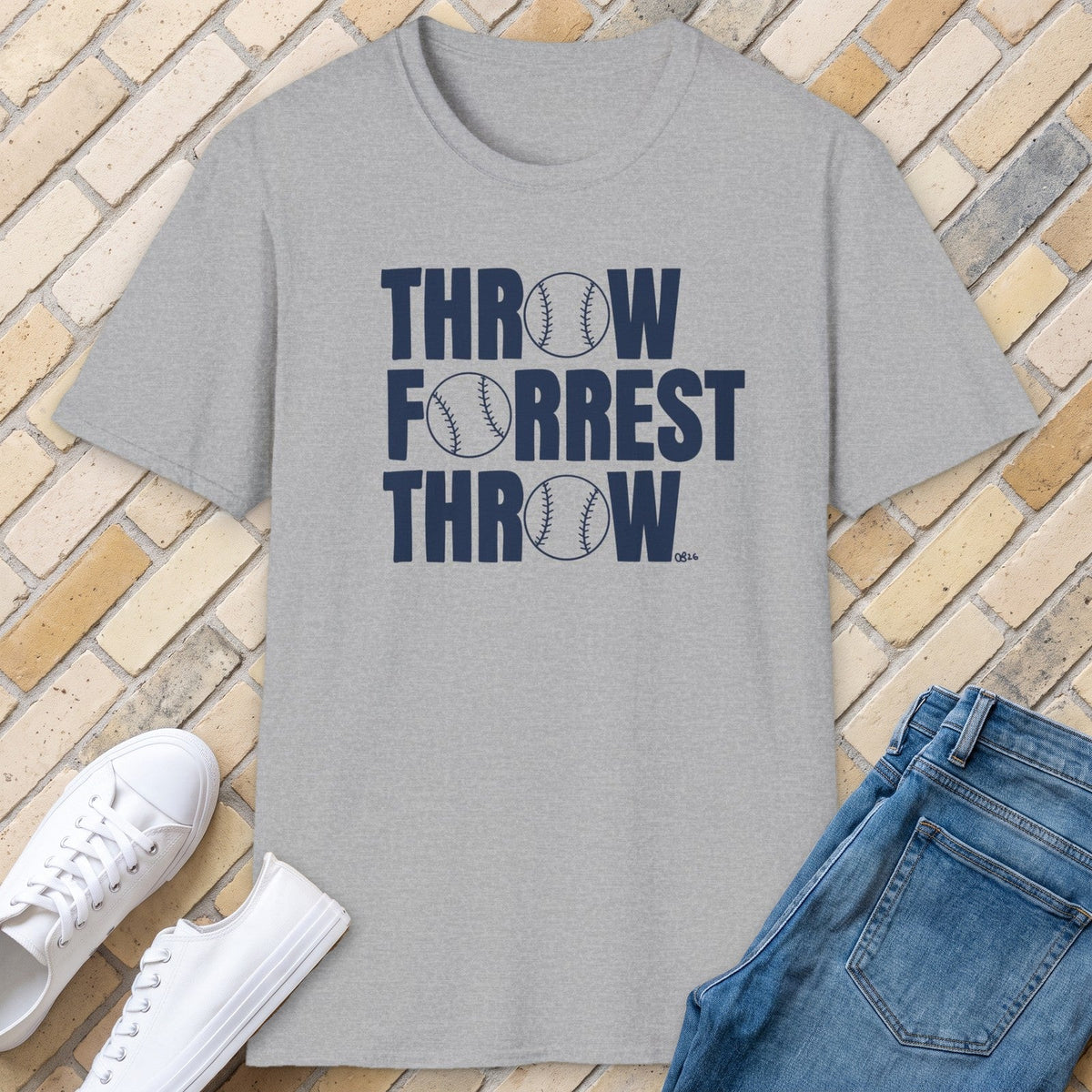 Throw Forrest Throw tee - Sport Grey - front