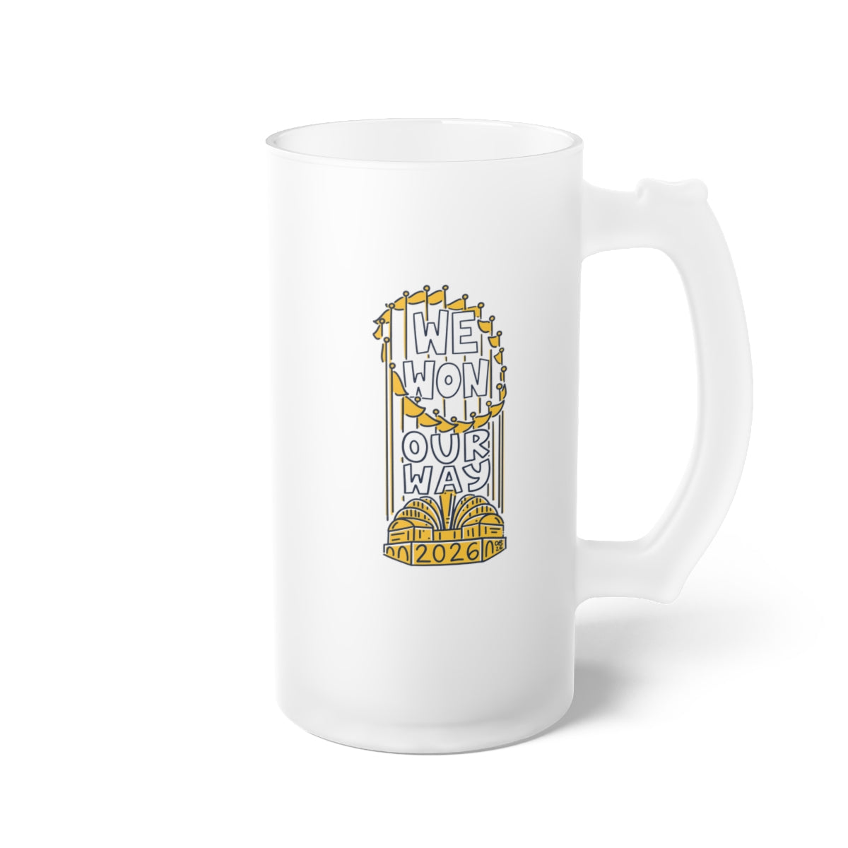 We Won Our Way Frosted Beer Mug - 2