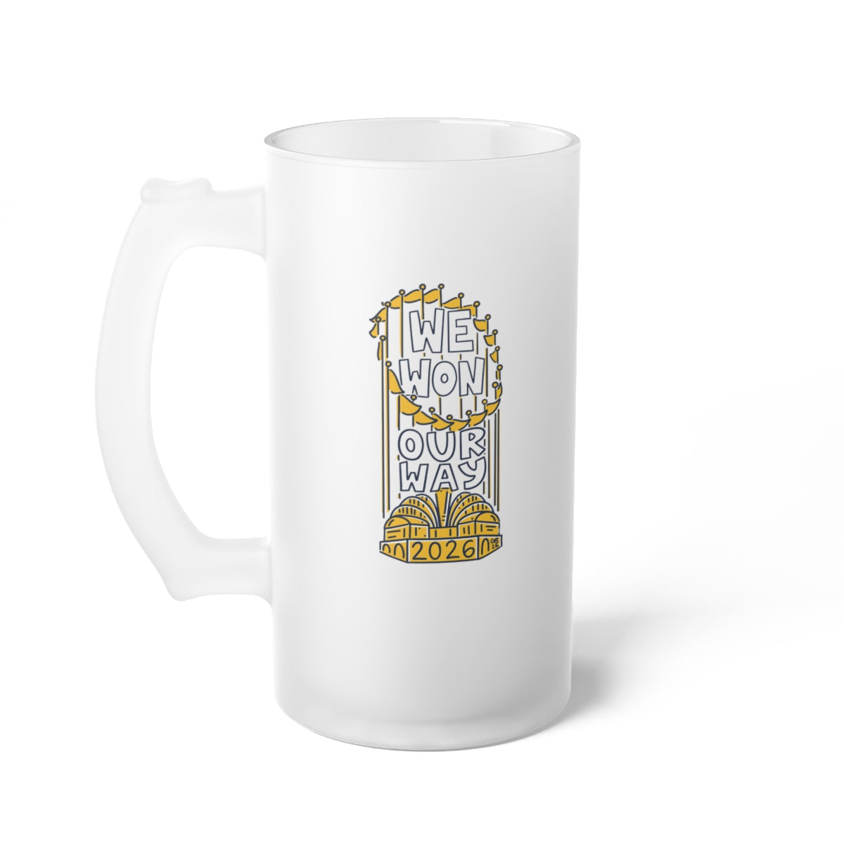 We Won Our Way Frosted Beer Mug - 1