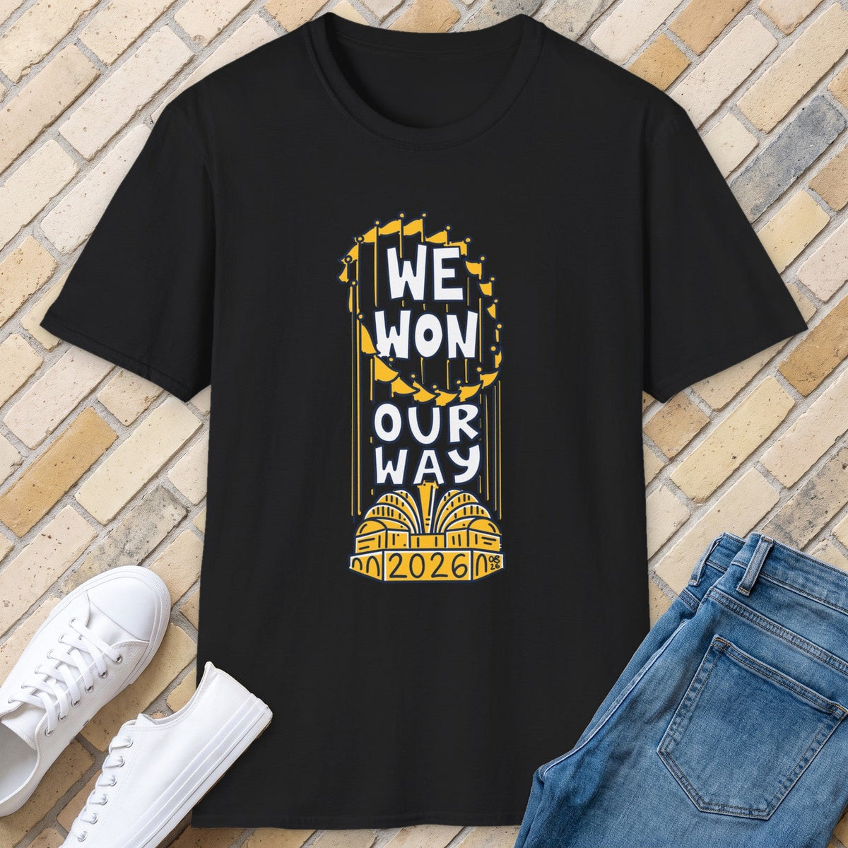 We Won Our Way tee - Black - front