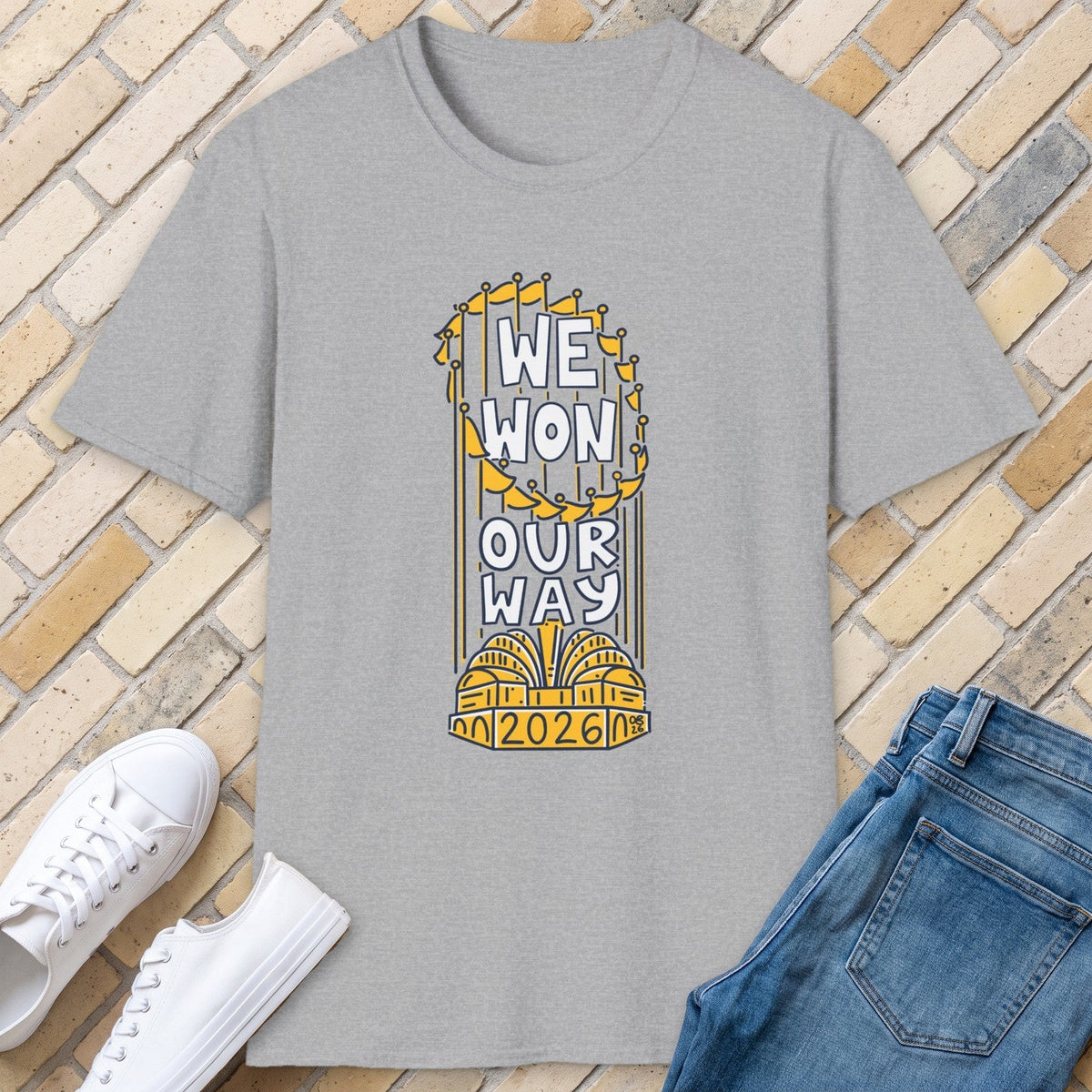 We Won Our Way tee - Sport Grey - front