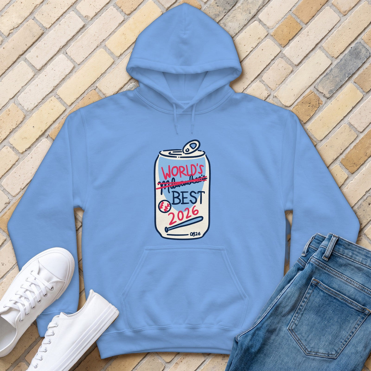 World's Best Hoodie - Carolina Blue - front