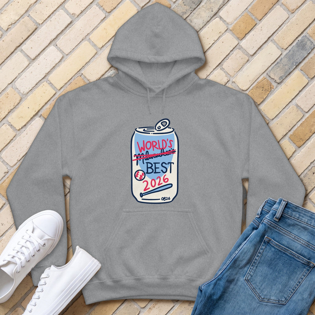 World's Best Hoodie - Sport Grey - front