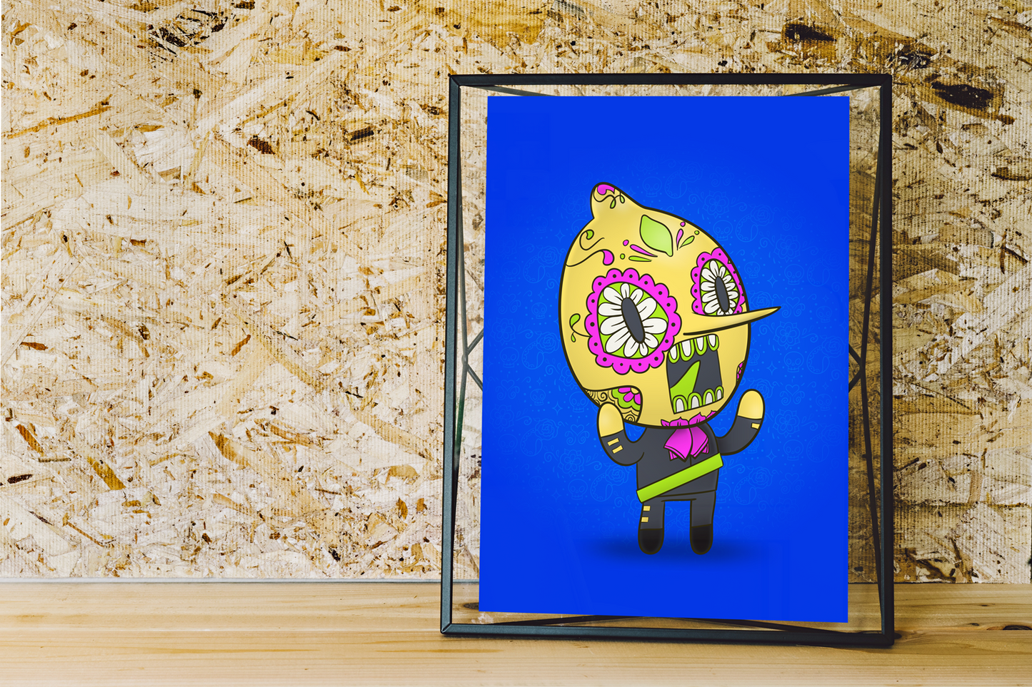 Lemongrab - Adventure Time | Sugar Skull Day of the Dead Mashup Art Print