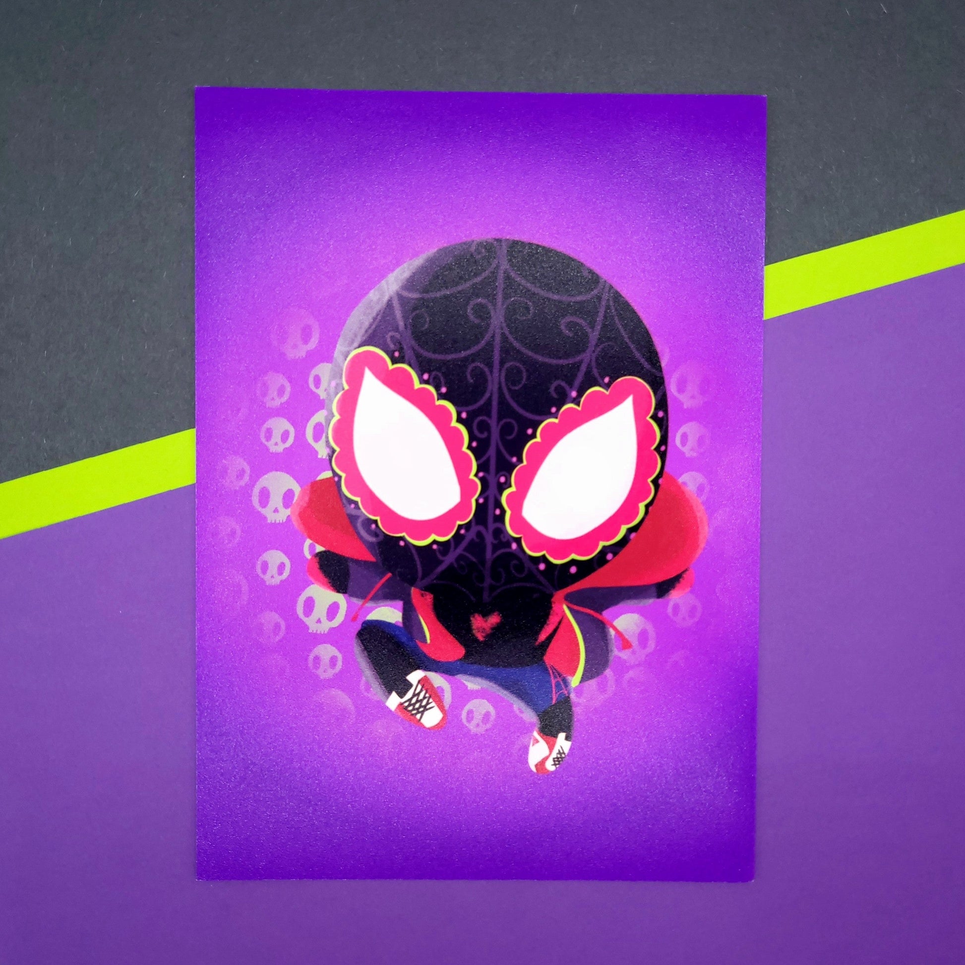 miles morales spider-man sugar skull inspired print gift