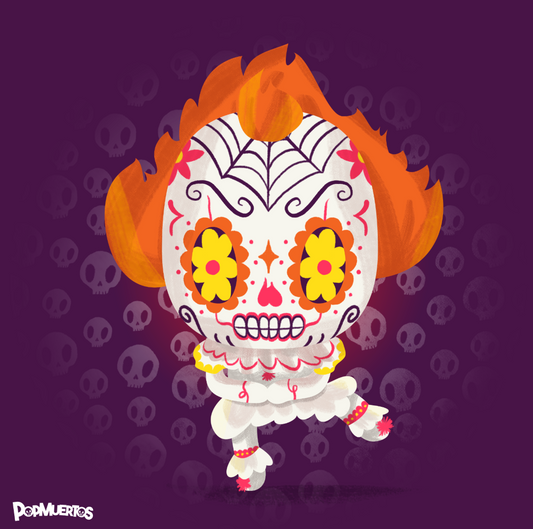 Pennywise - It | Sugar Skull Day of the Dead Mashup Art Print