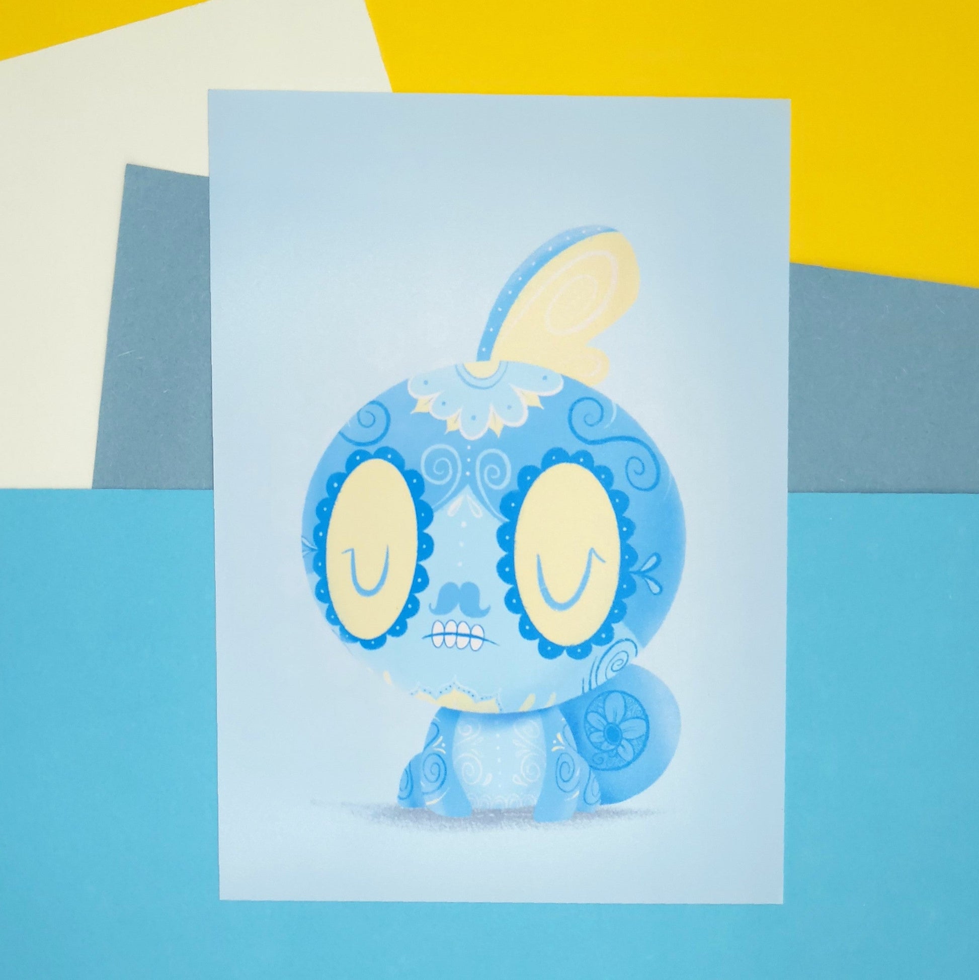 sobble pokemon sugar skull inspired print gift