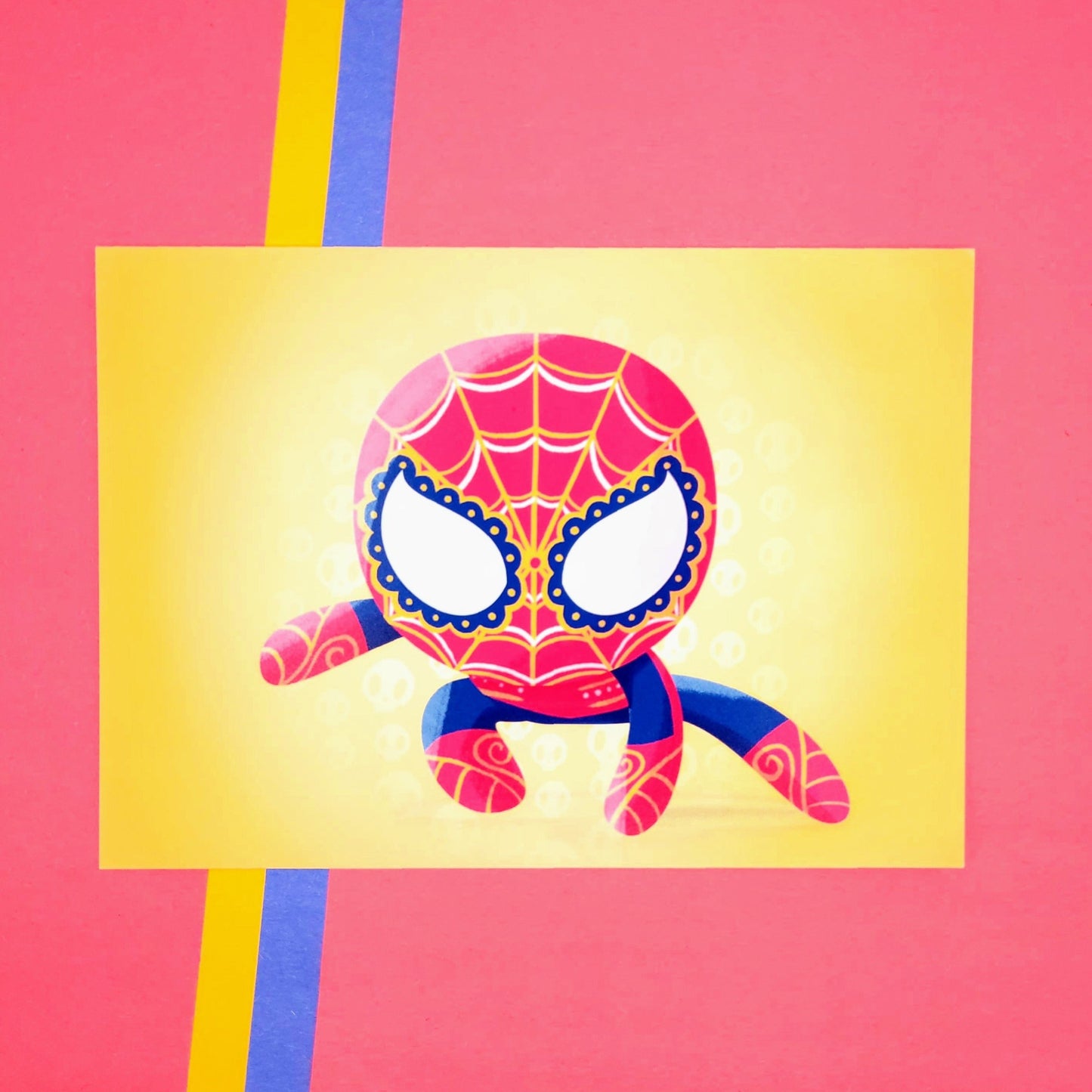 spider-man marvel sugar skull inspired print gift