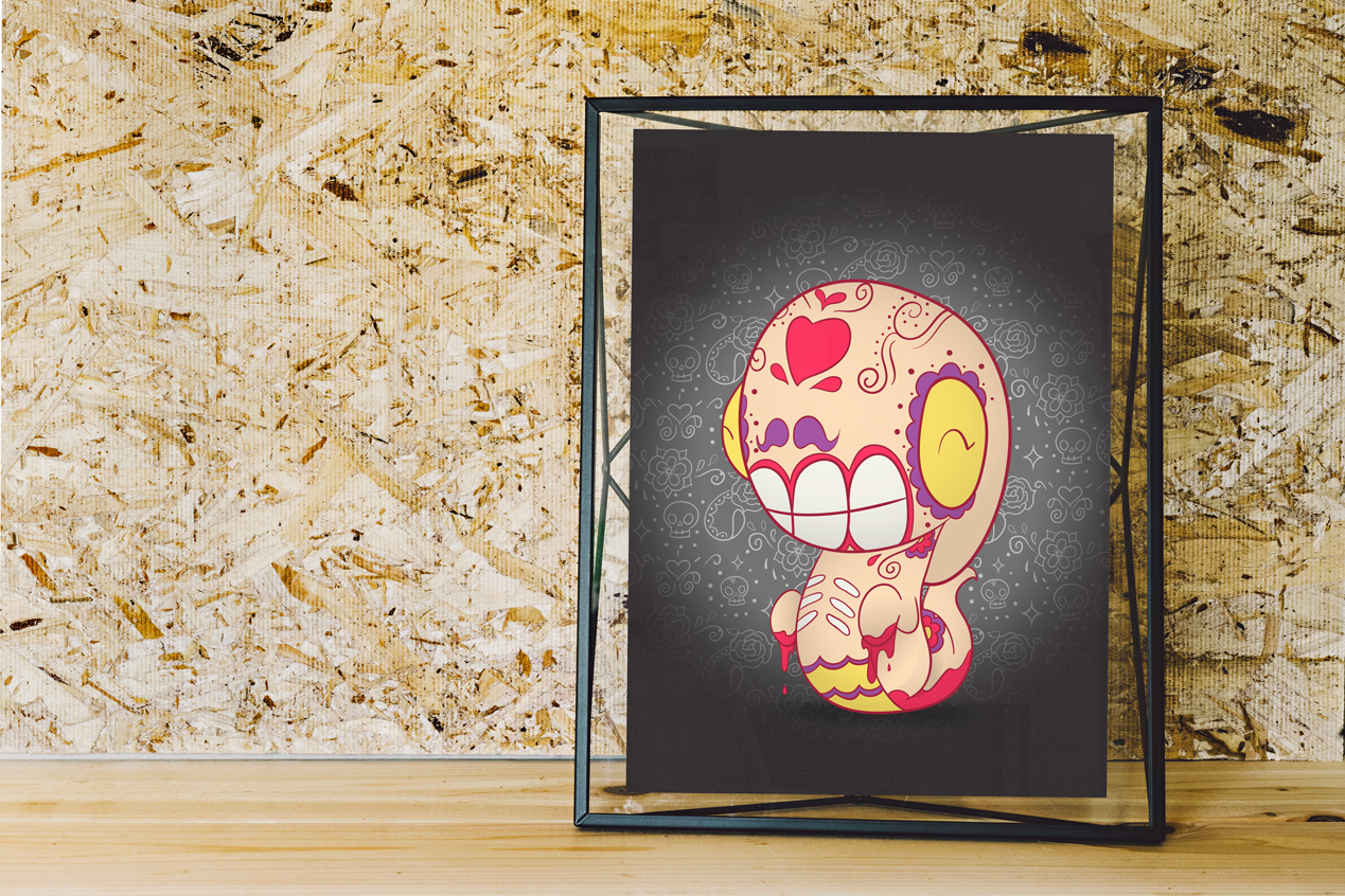 Chestburster - Alien | Sugar Skull Day of the Dead Mashup Art Print