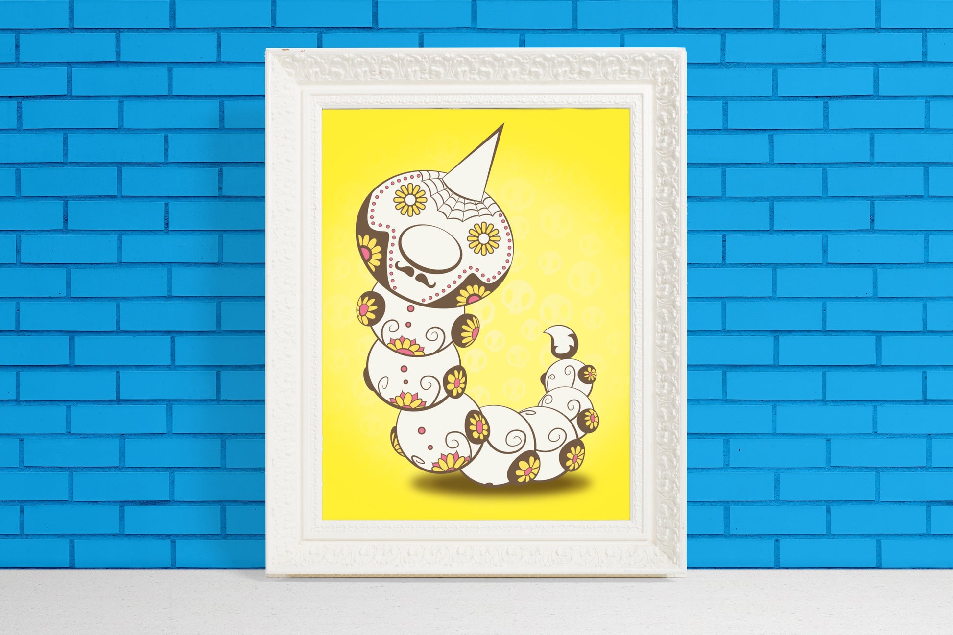 Unique Weedle Gift for Pokemon Fans sugar skull illustration art print