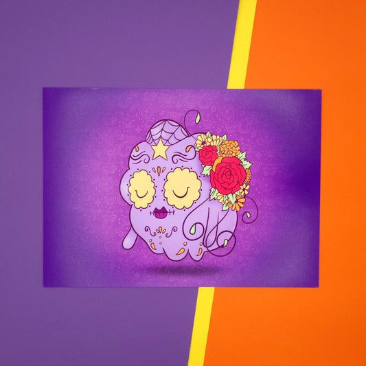 lumpy space princess adventure time sugar skull inspired print gift