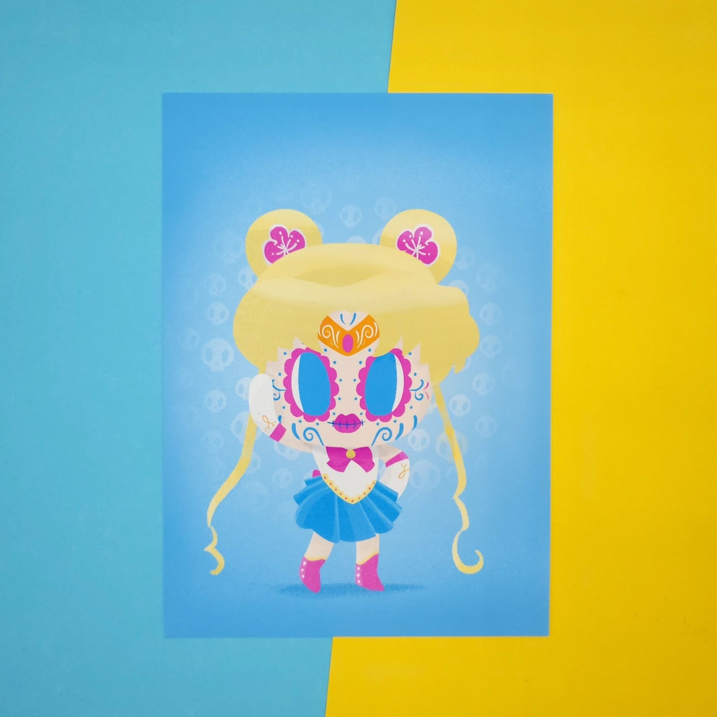 Sailor Moon | Sugar Skull Day of the Dead Mashup Art Print