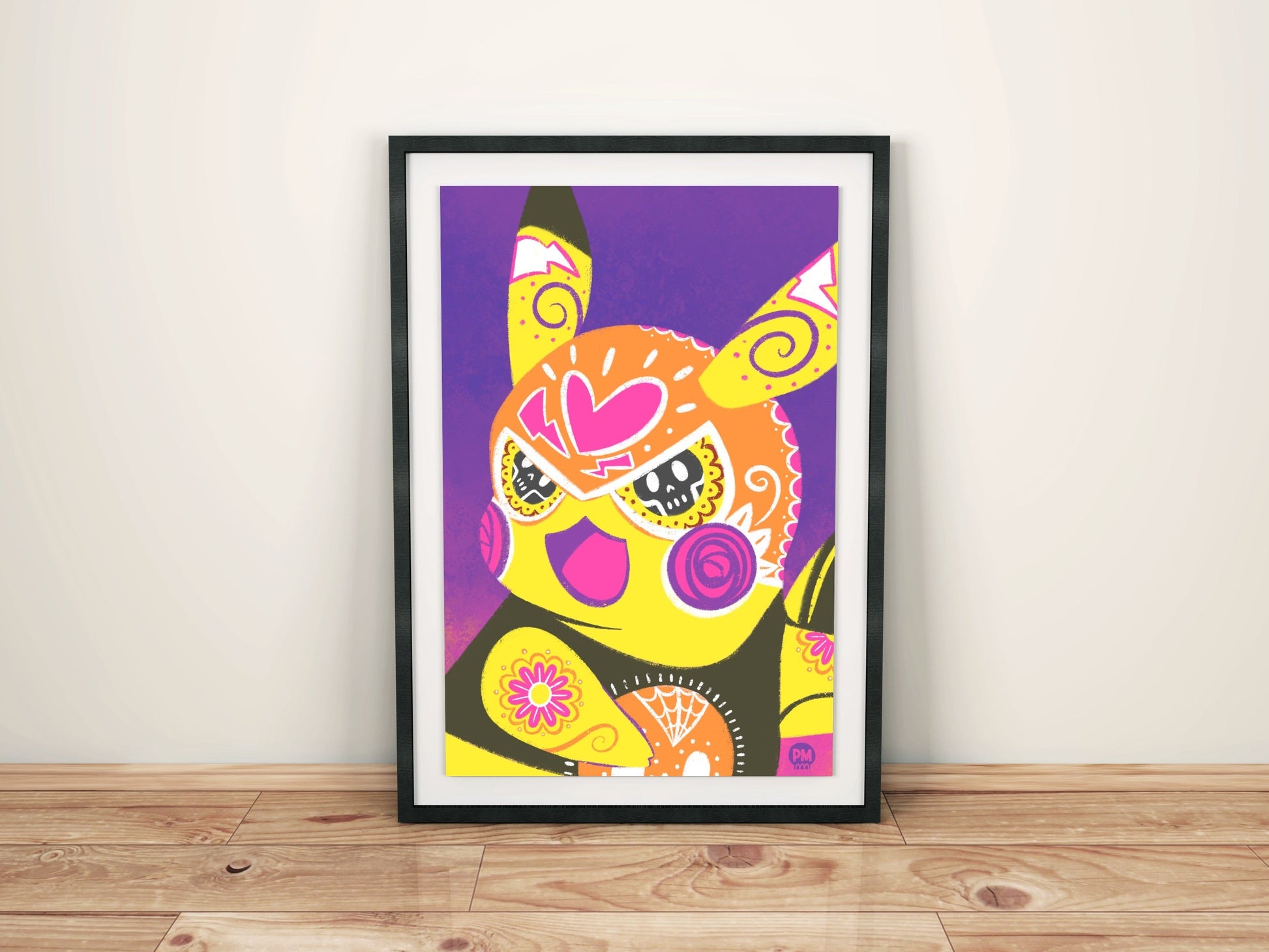 Cool pikachu Gift for Pokemon Fan street art print