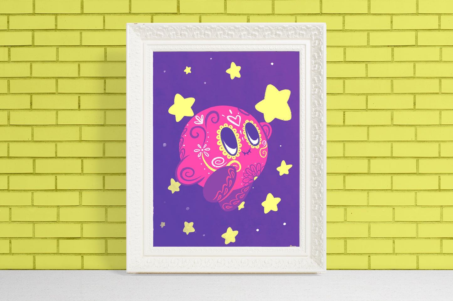 Kirby - Nintendo | Sugar Skull Day of the Dead Mashup Art Print