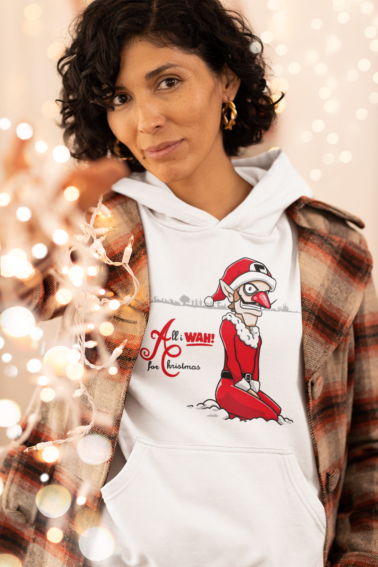All I WAH! For Christmas - Funny Waluigi Gaming Hooded Sweatshirt