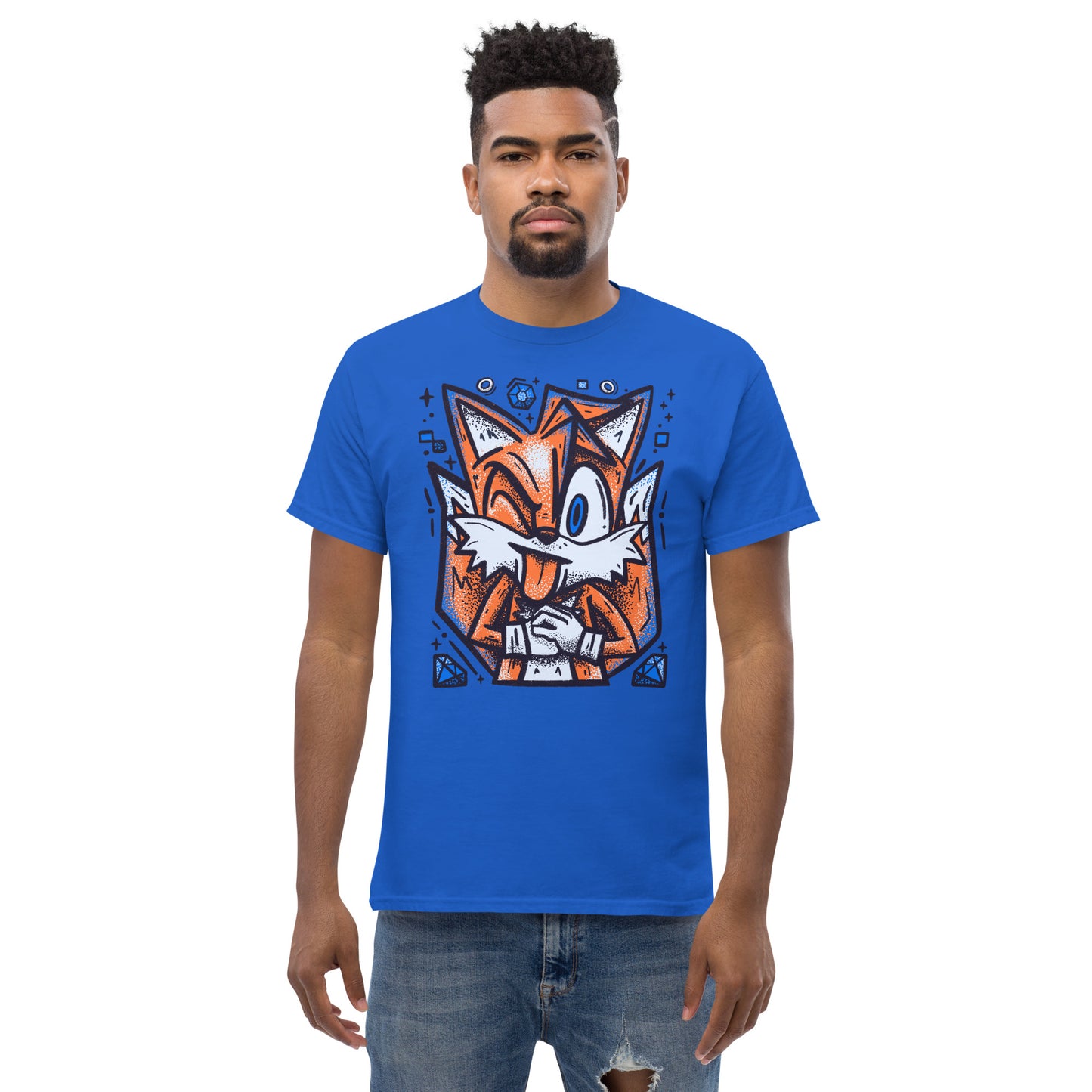 Tails from Sonic The Hedgehog Gritty Portrait T-Shirt