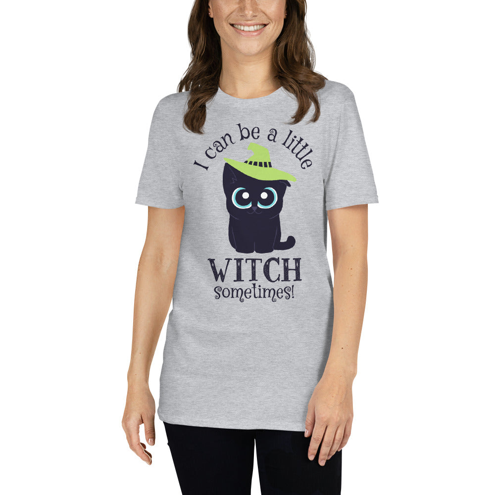 I Can Be a Little Witch Sometimes Cute Spooky Black Cat T-Shirt