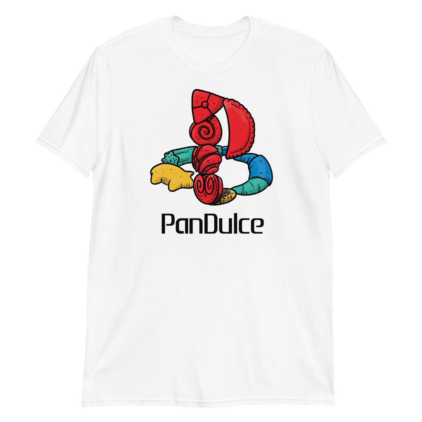 Pan Dulce Retro Gaming on White or Grey Cool Mexican Food T-shirt